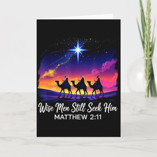 Vintage Wise Men Still Seek Him Jesus Faith 3 King Karte (Vorderseite)