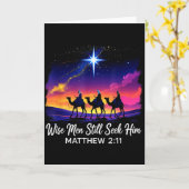 Vintage Wise Men Still Seek Him Jesus Faith 3 King Karte (Gelbe Blume)