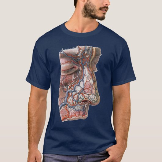 Vintage Wissenschaft menschliche Anatomie, Angesic T-Shirt (Vorderseite)
