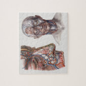 Vintage Wissenschaft menschliche Anatomie Kopf und Puzzle (Vertikal)