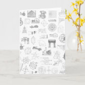 Vintage wissenschaftliche Illustrationen Schwarz-w Karte (Gelbe Blume)