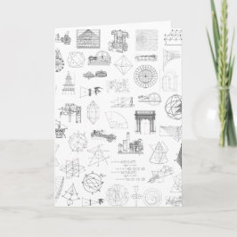 Vintage wissenschaftliche Illustrationen Schwarz-w Karte