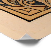 Vintage Witch Tea Time Poster (Ecke)