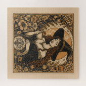 Vintage Witch Tea Time Puzzle (Horizontal)