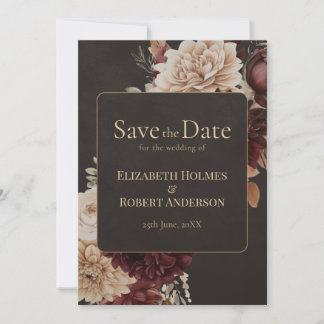 Vintage Witchy Floral Save the Date Einladung