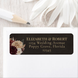 Vintage Witchy Floral Wedding Address Labels