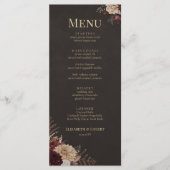 Vintage Witchy Floral Wedding Menu Card Menükarte (Vorderseite)