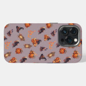 Vintage Witchy Halloween Pumpkins & Ravens Pattern iPhone Hülle (Rückseite (Horizontal))