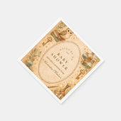 Vintage Wizard Magic Baby Shower Serviette (Ecke)