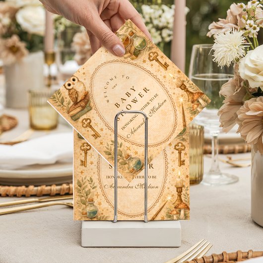 Vintage Wizard Magic Baby Shower Serviette