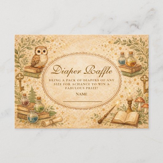 Vintage Wizard MagicDiapper Verlosung Begleitkarte (Vorderseite)