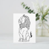 Vintage Wizard of Oz, Brave Cowardly Lion Postkarte (Stehend Vorderseite)