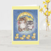 Vintage Wohlbefinden - unter dem Wetter?, Karte (Gelbe Blume)