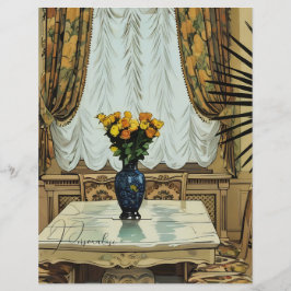 Vintage Wohngestaltung Blumenschrift