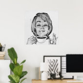 Vintage Wohngestaltung Poster (Heimbüro)