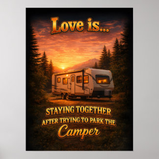 Vintage-Wohnmobil-Camper-Bootleg Poster