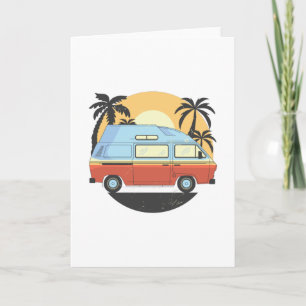 Vintage-Wohnmobil-Camper-Retro-Geschenk Karte