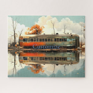 Vintage-Wohnwagen-Anhänger RV Thunder_Cove Puzzle