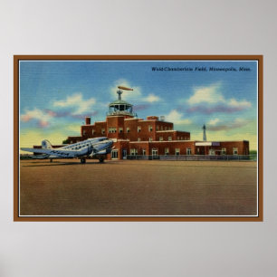 Vintage Wold-Chamberlain Flughafen Minneapolis Poster