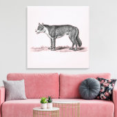 Vintage Wolf-Illustration - Wolfenvorlage aus dem Leinwanddruck (Insitu (Wohnzimmer))