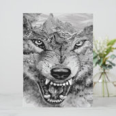 Vintage Wolf-Leinwand | Einzigartige Geschenkidee (Stehend Vorderseite)