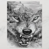 Vintage Wolf-Leinwand | Einzigartige Geschenkidee (Vorne/Hinten)
