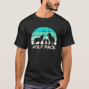 Vintage Wolf Pack Familienwölfe für Lieben Wölfe T-Shirt