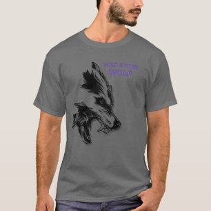 Vintage-Wolf-T-Shirt, Wild-Wolf-Grafik-T-Shirt, Ru T-Shirt