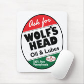 Vintage Wolfs Head Schild Mousepad (Mit Mouse)