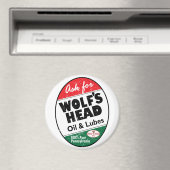 Vintage Wolfs Kopfschmerzzeichen Magnet (In Situ (Geschirrspüler))
