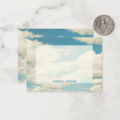 Vintage Wolke Mitteilungskarte (Vorderseite/Rückseite Beispiel)