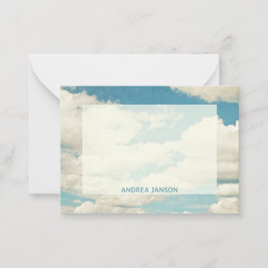 Vintage Wolke Mitteilungskarte (Vorderseite)