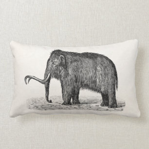 Vintage wolliges Mammut-Illustrations-Wooly Lendenkissen