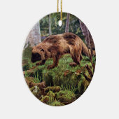 Vintage Wolverine-Illustration Keramik Ornament (Rechts)