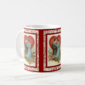 vintage woman and man in valentine heart kaffeetasse (Vorderseite Links)