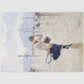 Vintage Woman Paris Scene Tissue Paper Seidenpapier (Vorderseite)