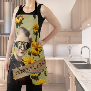 Vintage Woman Wegbereiterin Gänseblümchen Kitsch  Schürze
