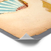 Vintage Women & Circus Clowns Ephemera Collage Poster (Ecke)