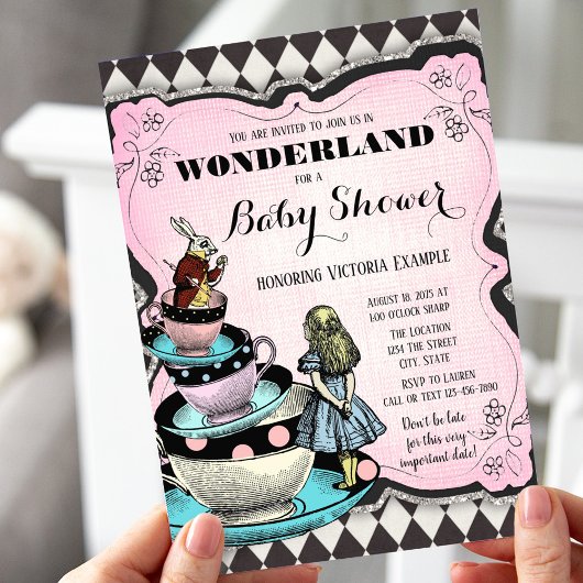 Vintage Wonderland Baby Shower Einladungen