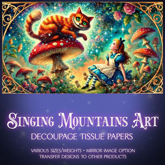 Vintage Wonderland Mushroom Moment Seidenpapier