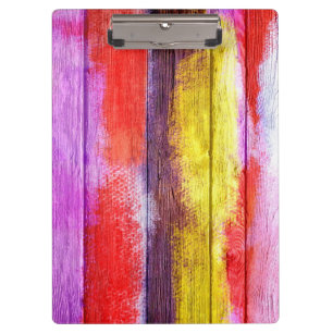 Vintage Wood Abstract Painting #9 Klemmbrett