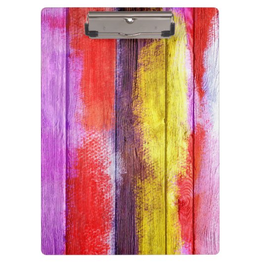 Vintage Wood Abstract Painting #9 Klemmbrett (Vorderseite)