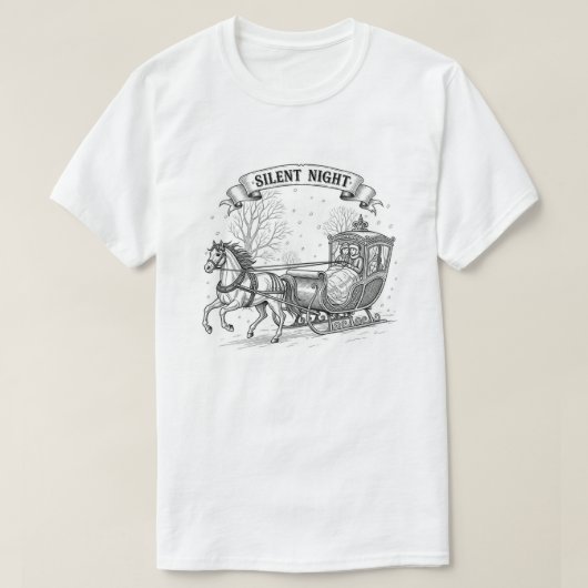  Vintage Woodcut Christmas Tee (Design vorne)