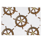 Vintage Wooden Helm Große Geschenktüte (Rückseite)