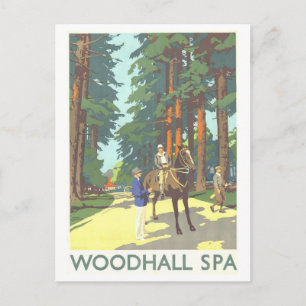 Vintage Woodhall Spa Reiseplakat Postkarte