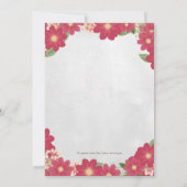 Vintage Woodland Babydusche Einladung (Rückseite)