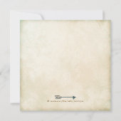 Vintage Woodland Deer Antler Babydusche Einladung (Rückseite)