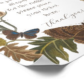 Vintage WOODLAND-Insekten Kinderdusche Windelwinde Poster (Ecke)