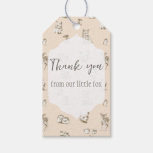 Vintage Woodland-Kleintiere Geschenkanhänger