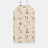 Vintage Woodland-Kleintiere Geschenkanhänger (Rückseite)